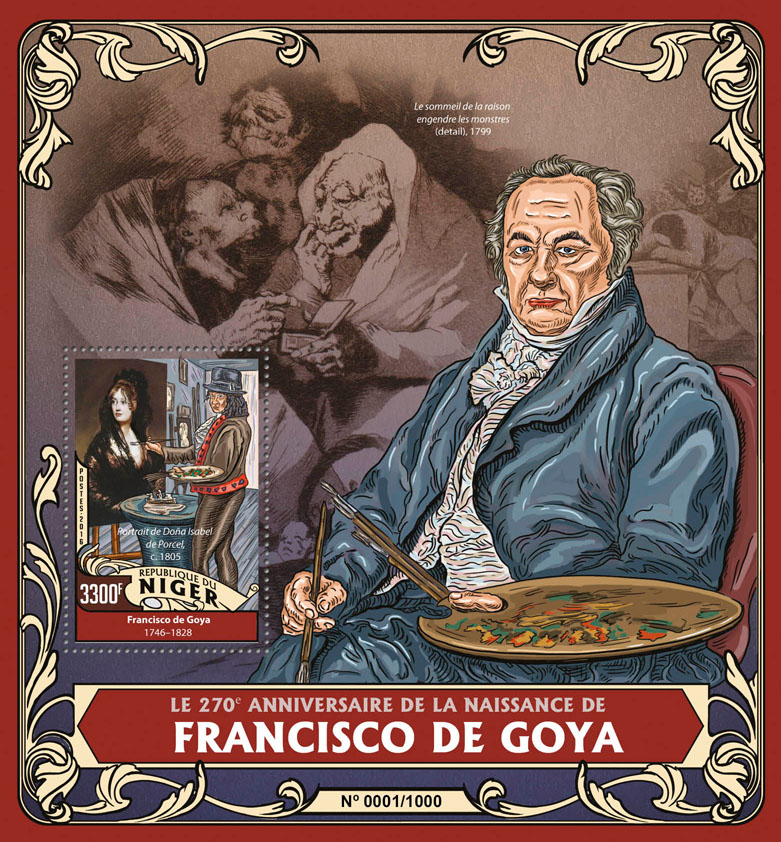 Francisco de Goya - Issue of Niger postage stamps