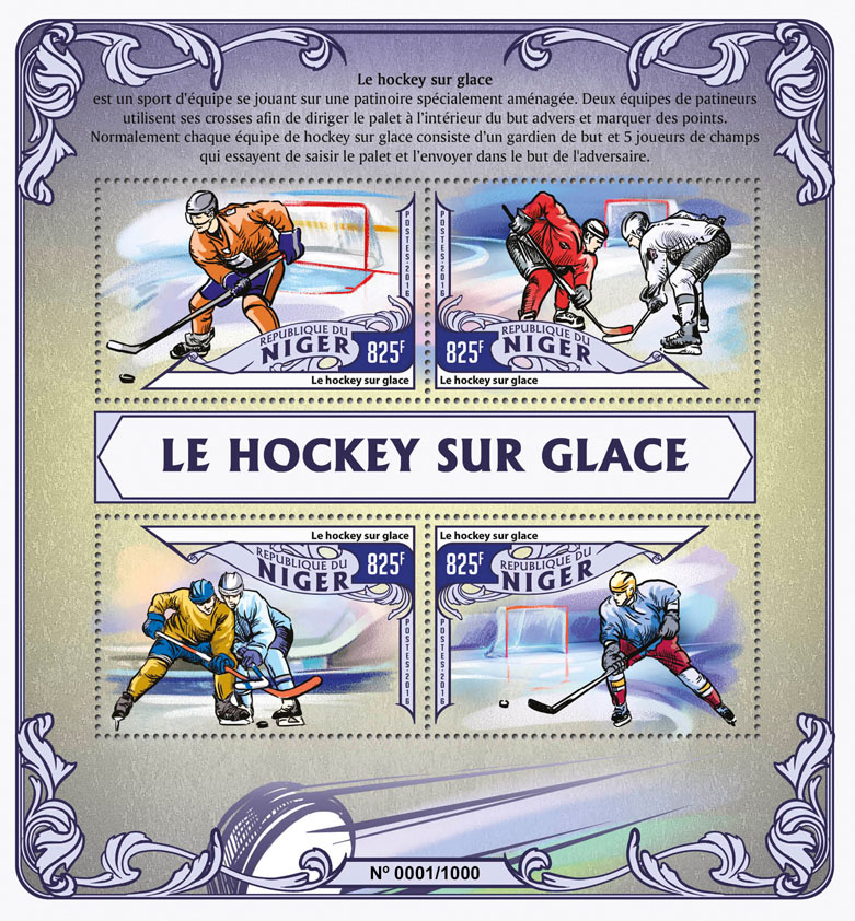 Ice Hockey - Issue of Niger postage stamps