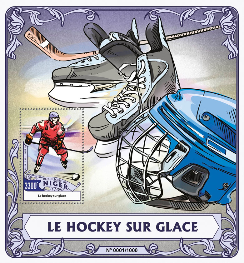 Ice Hockey - Issue of Niger postage stamps