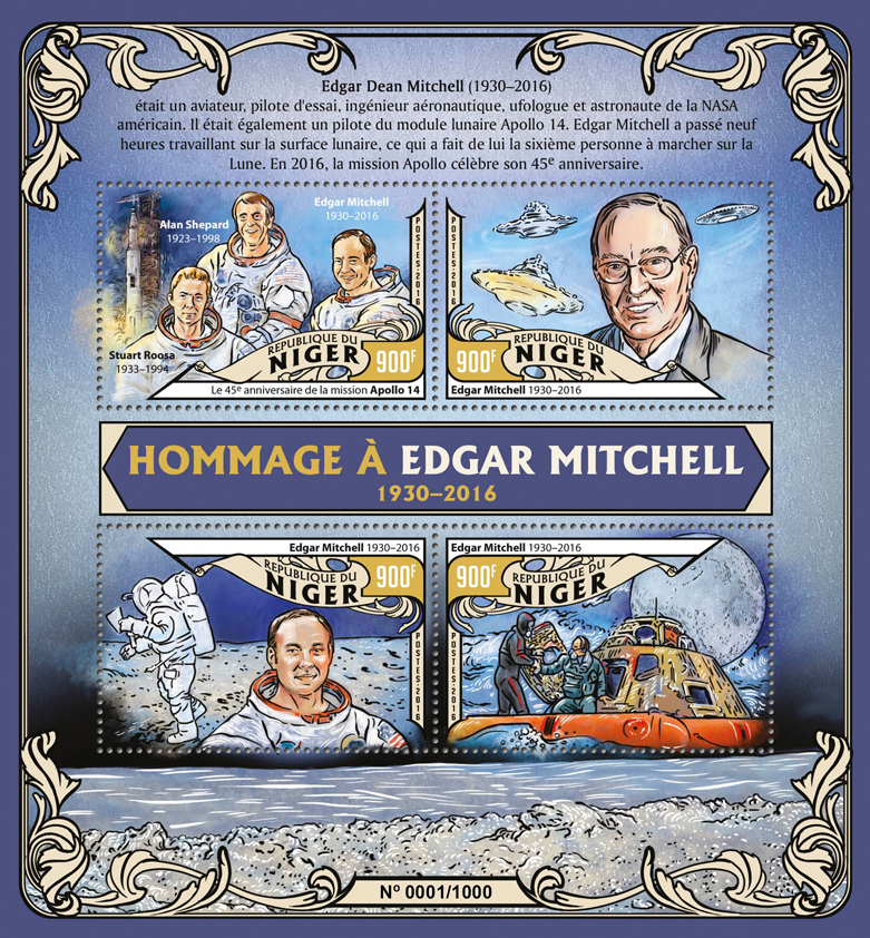 Edgar Mitchell - Issue of Niger postage stamps