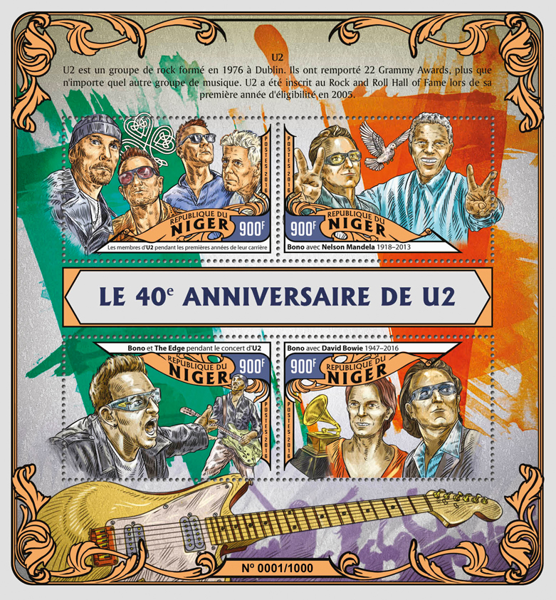 U2 - Issue of Niger postage stamps