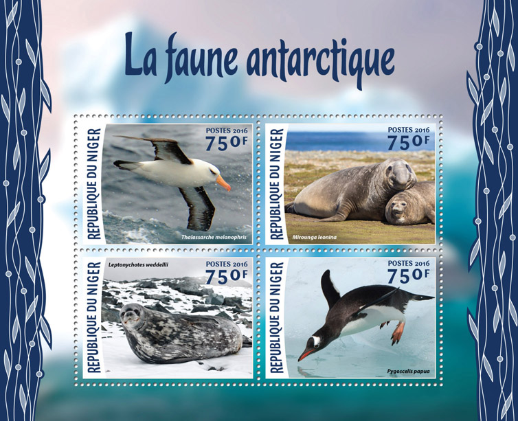 Antarctic wildlife - Issue of Niger postage stamps