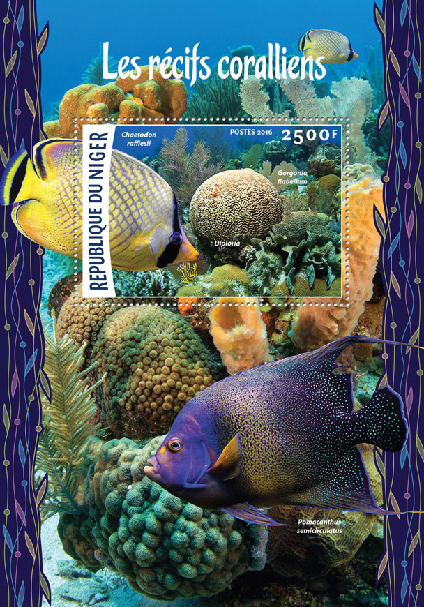 Corals - Issue of Niger postage stamps