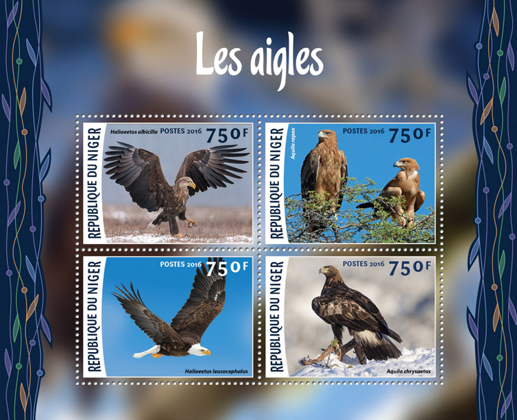 Eagles - Issue of Niger postage stamps