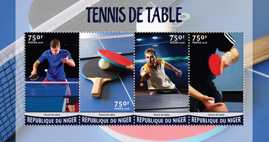Table tennis - Issue of Niger postage stamps