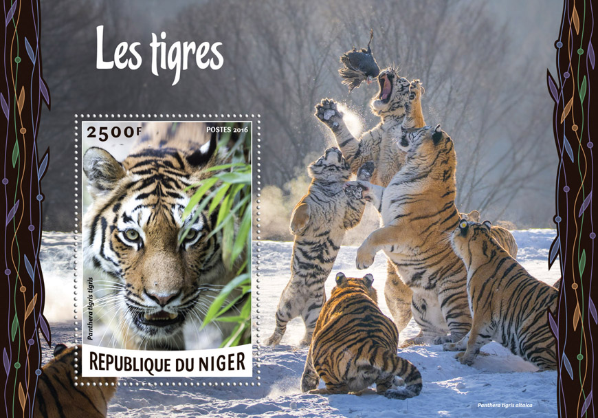Tigers - Issue of Niger postage stamps