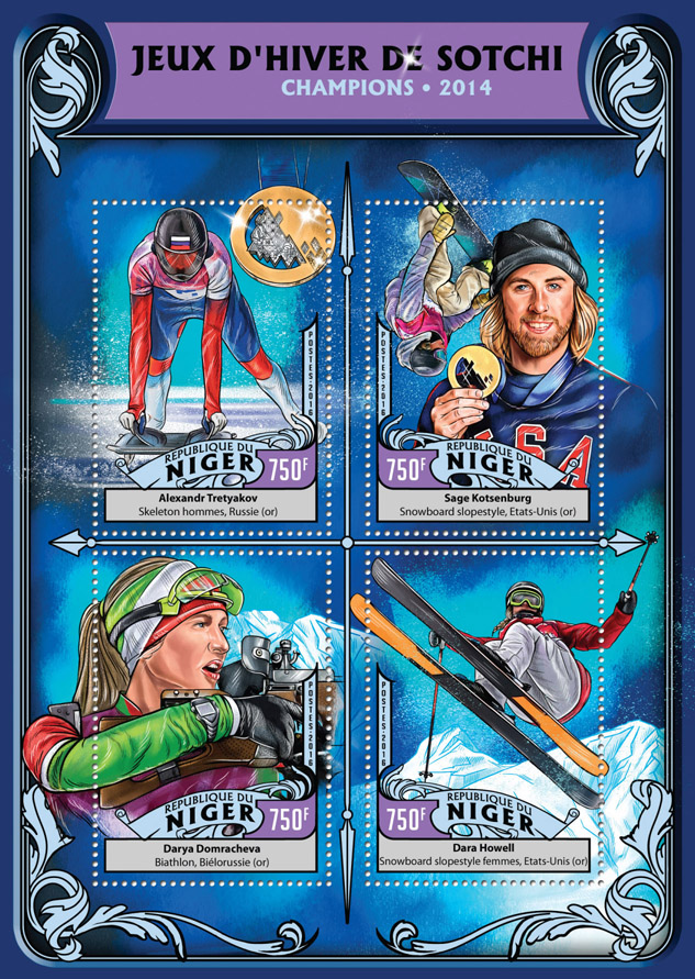 Sochi 2014 - Issue of Niger postage stamps