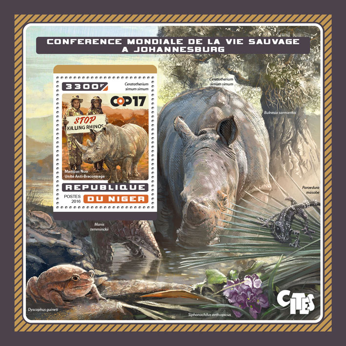 World Wildlife - Issue of Niger postage stamps