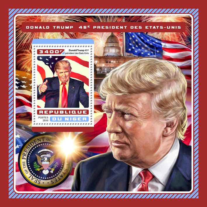 Donald Trump - Issue of Niger postage stamps
