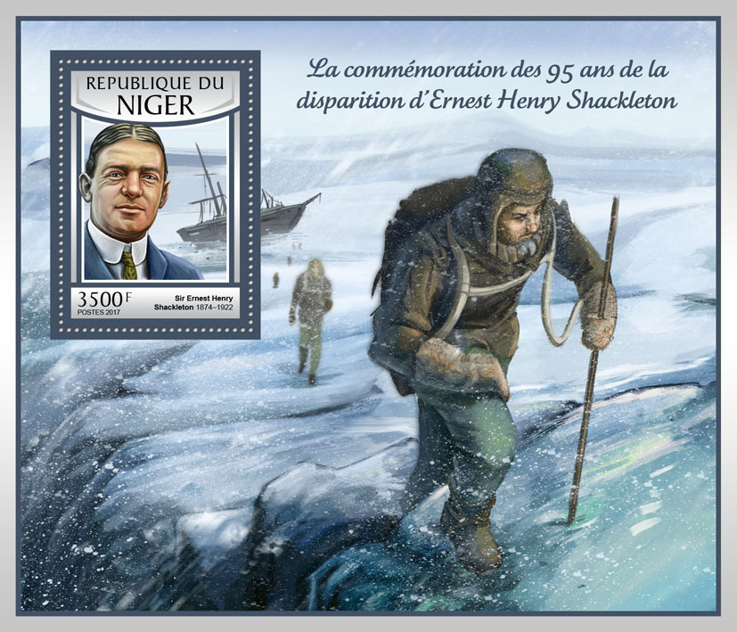 Ernest Henry Shackleton - Issue of Niger postage stamps