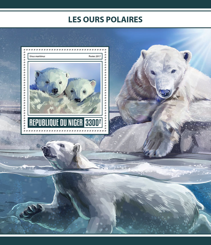 Polar bears - Issue of Niger postage stamps