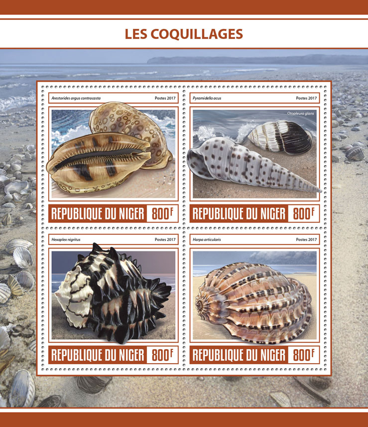 Shells - Issue of Niger postage stamps