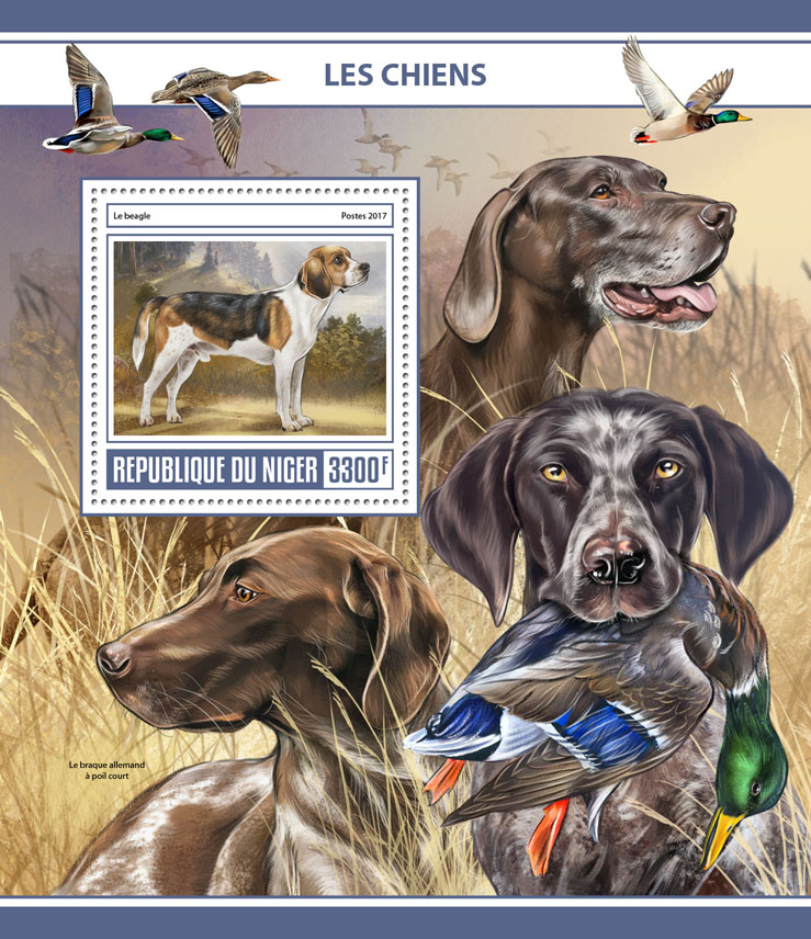 Dogs - Issue of Niger postage stamps