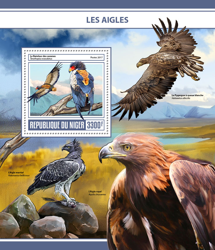 Eagles - Issue of Niger postage stamps