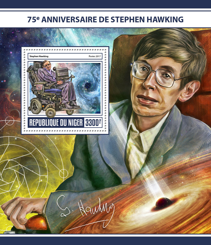 Stephen Hawking - Issue of Niger postage stamps