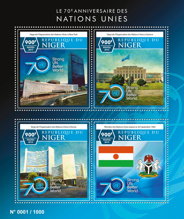 United Nations - Issue of Niger postage stamps