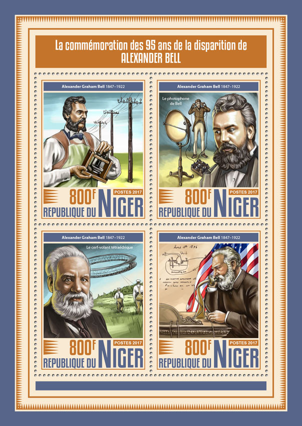 Alexander Bell - Issue of Niger postage stamps
