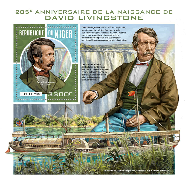 David Livingstone  - Issue of Niger postage stamps