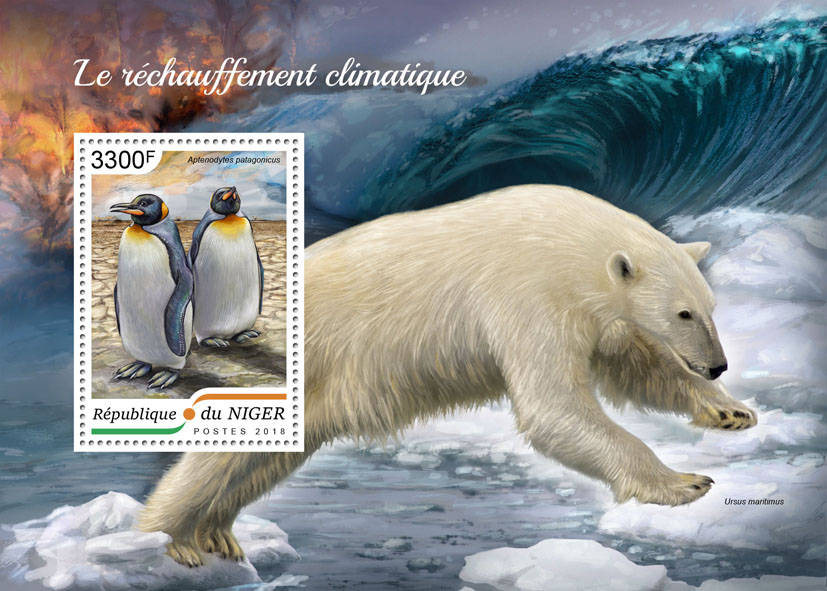 Global warming - Issue of Niger postage stamps