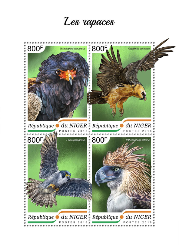 Birds of prey - Issue of Niger postage stamps