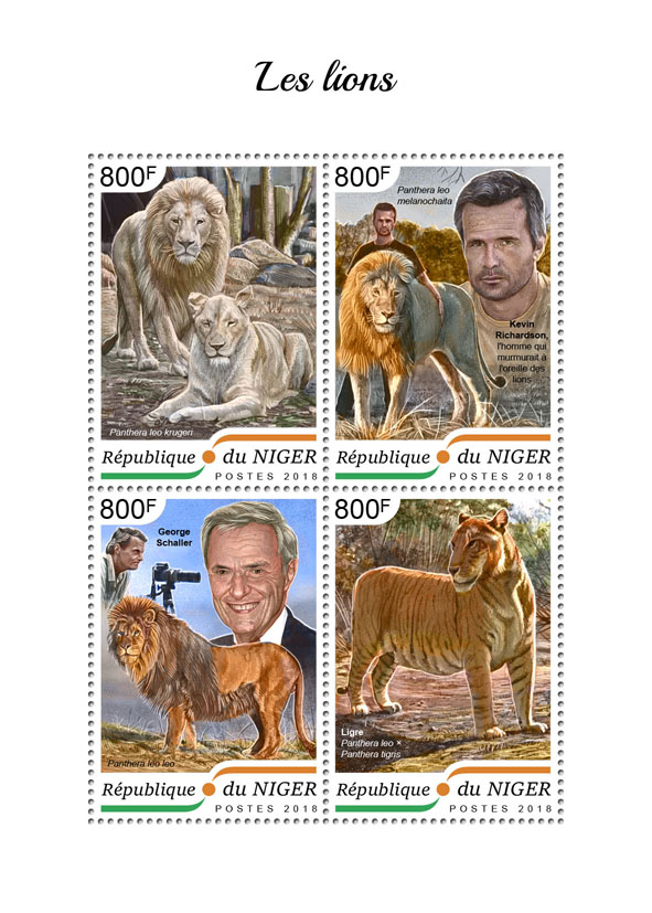 Lions - Issue of Niger postage stamps