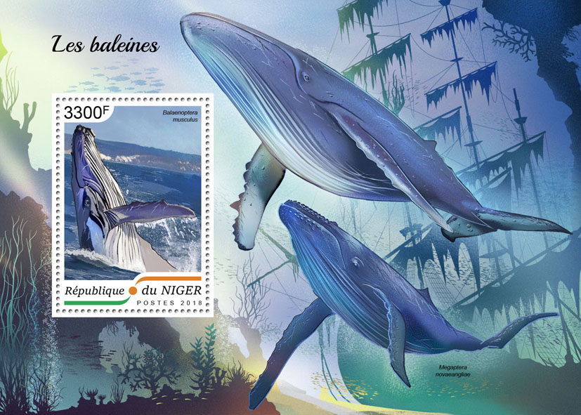 Whales - Issue of Niger postage stamps