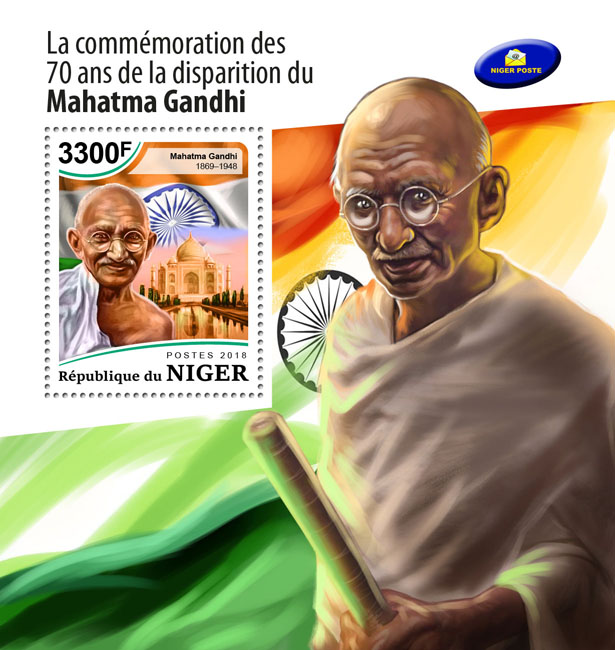 Mahatma Gandhi - Issue of Niger postage stamps