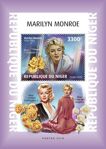 Marilyn Monroe  - Issue of Niger postage stamps
