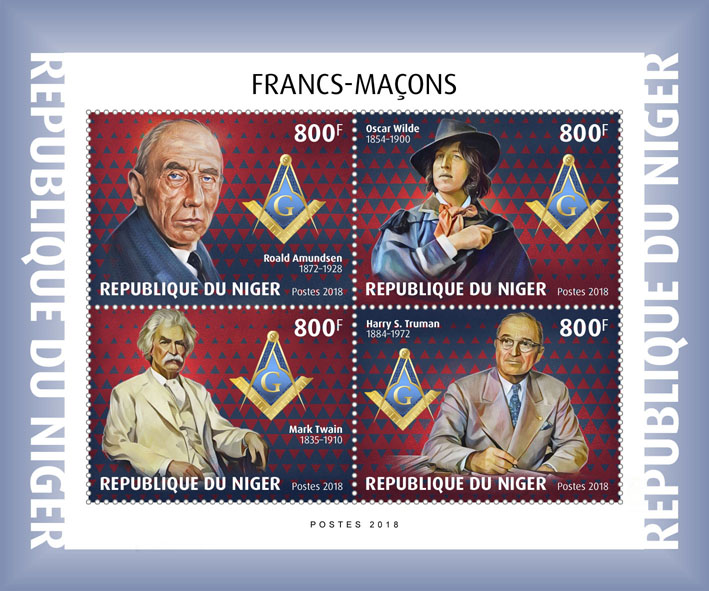 Freemasons - Issue of Niger postage stamps