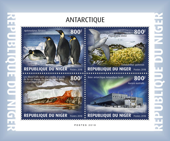 Antarctica - Issue of Niger postage stamps