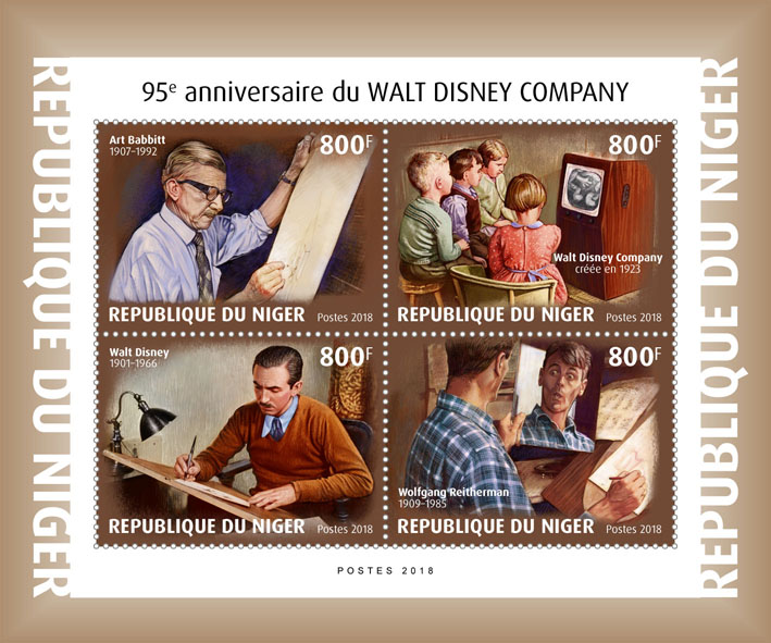 Walt Disney Company - Issue of Niger postage stamps