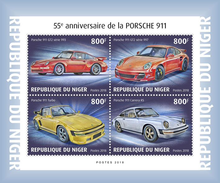 Porsche 11 - Issue of Niger postage stamps