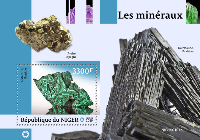Minerals - Issue of Niger postage stamps