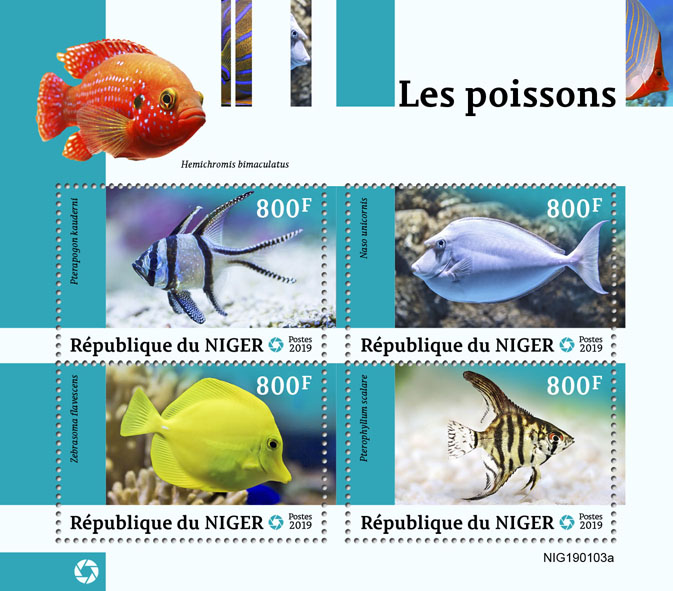 Fishes - Issue of Niger postage stamps