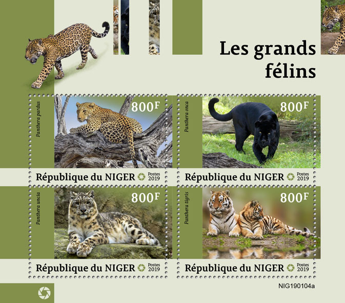 Big cats  - Issue of Niger postage stamps