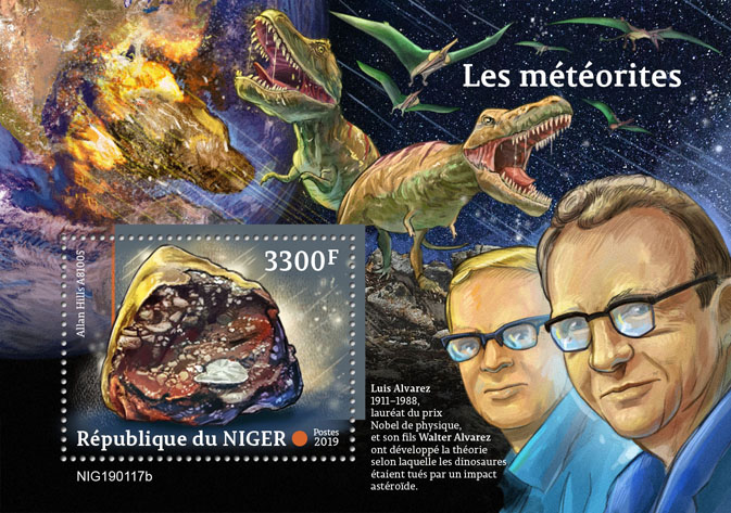 Meteorites - Issue of Niger postage stamps