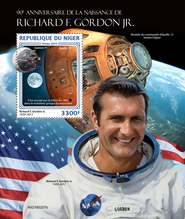 Richard F. Gordon Jr. - Issue of Niger postage stamps