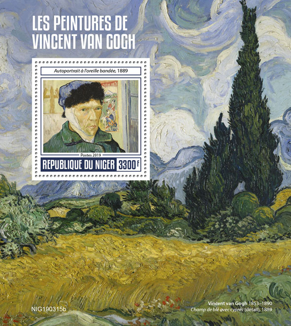 Vincent van Gogh - Issue of Niger postage stamps