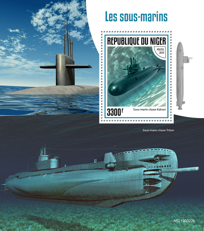 Submarines - Issue of Niger postage stamps