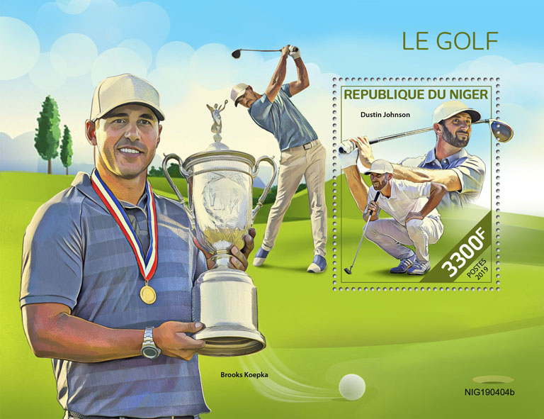 Golf - Issue of Niger postage stamps