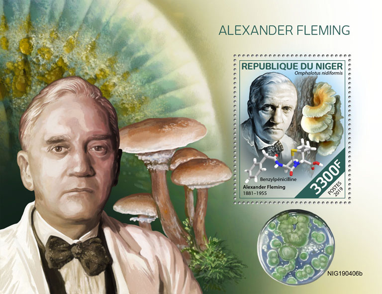 Alexander Fleming - Issue of Niger postage stamps