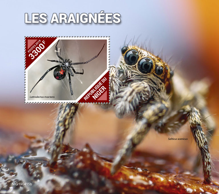 Spiders - Issue of Niger postage stamps